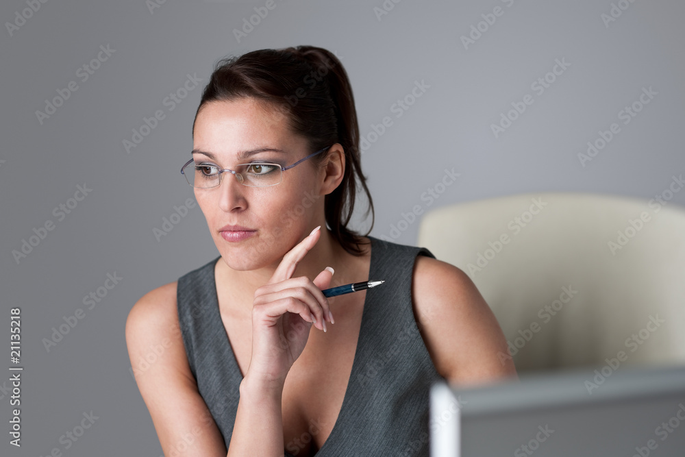 Successful executive businesswoman at office Successful executive businesswoman at office
