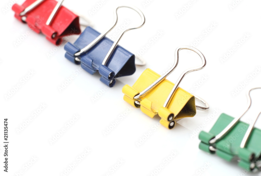 office stationary - colorful paperclips