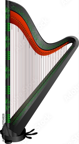 fantasy gothic harp