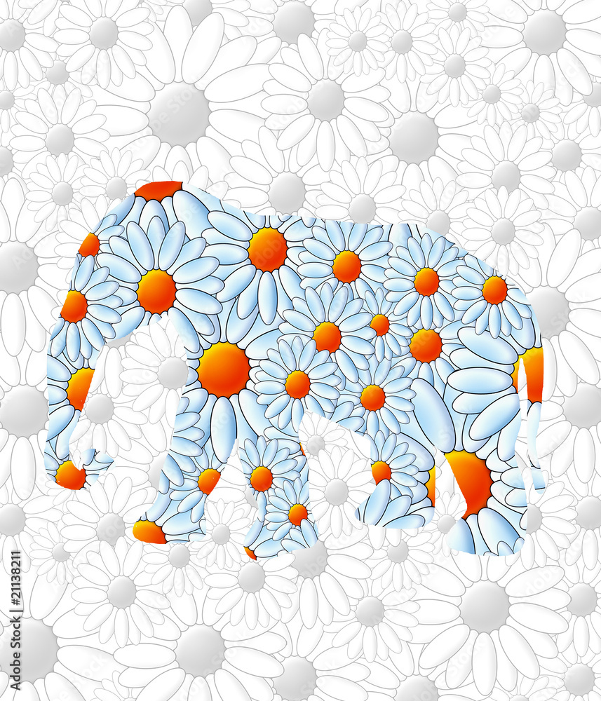 Obraz premium flower elephant