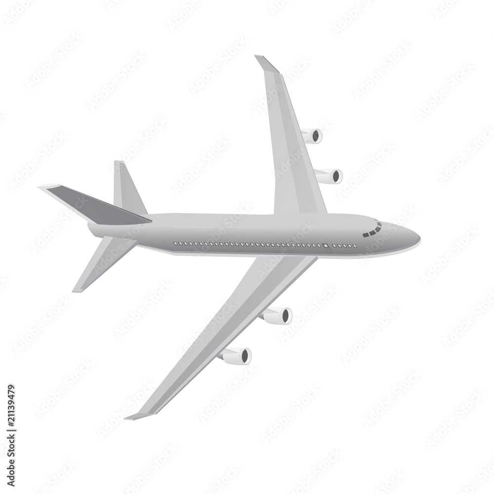 vector jet plane isolated