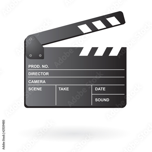 vector director clapperboard icon