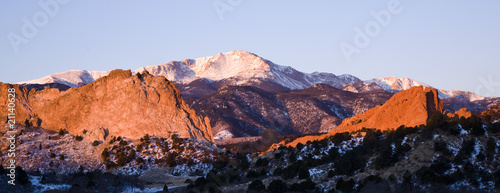 Pikes Peak as seen from Garden of the Gods Park, Colorado