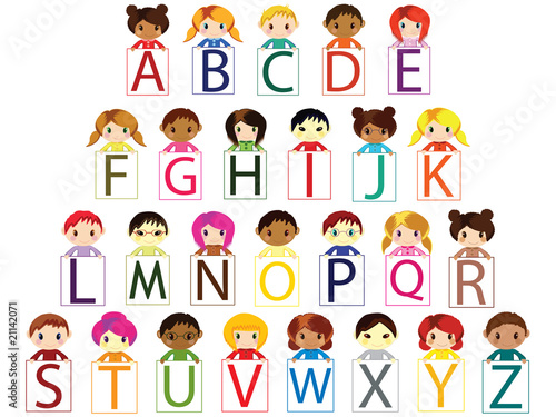 Kids alphabet vector