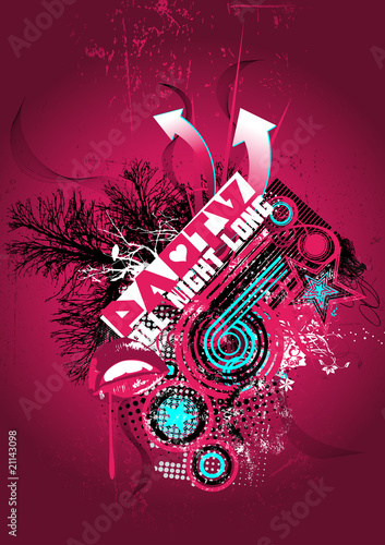 Partyflyer Vorlage Urban art