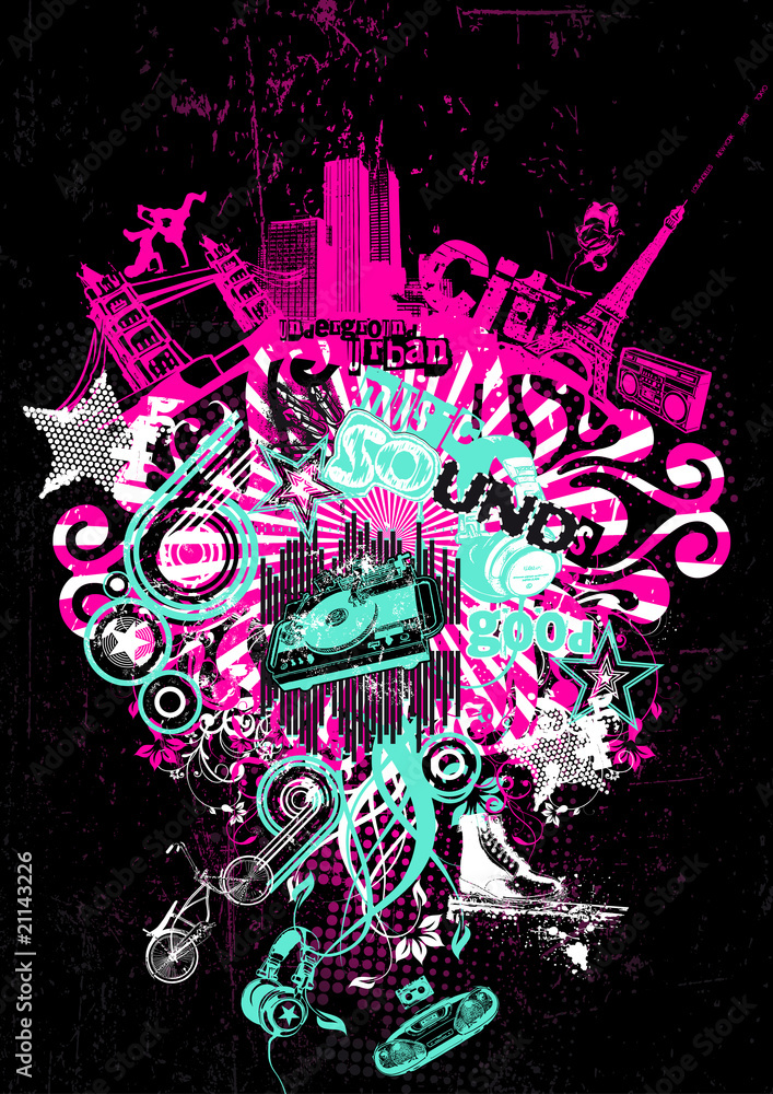 Partyflyer Vorlage Urban art