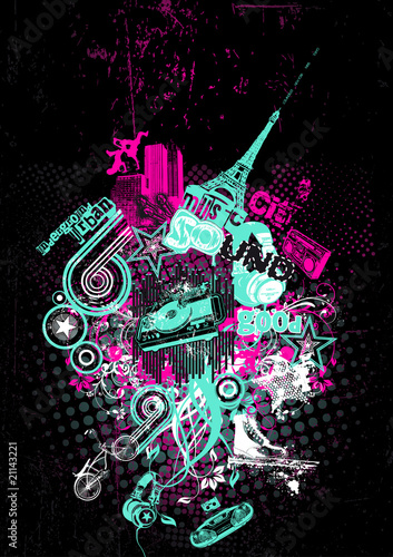 Partyflyer Vorlage Urban art
