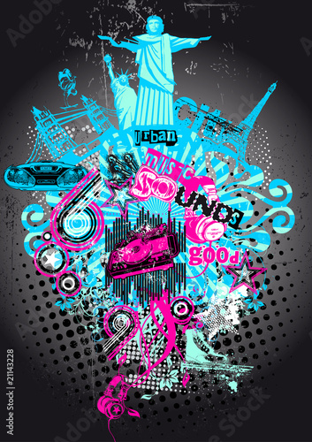 Partyflyer Vorlage Urban art