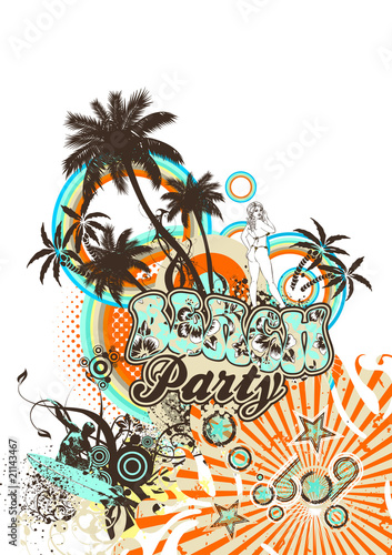 Partyflyer Vorlage Summer Beach Party