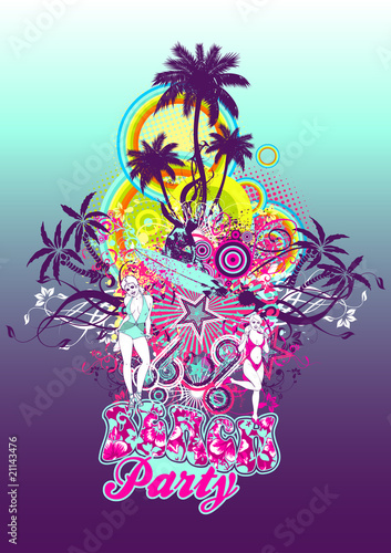 Partyflyer Vorlage Summer Beach Party