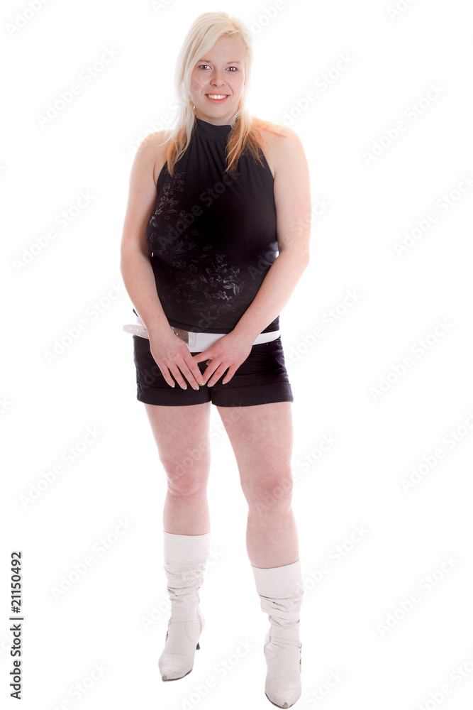 Junge blonde Frau mit Stiefel 160 Junge blonde Frau mit Stiefel 160