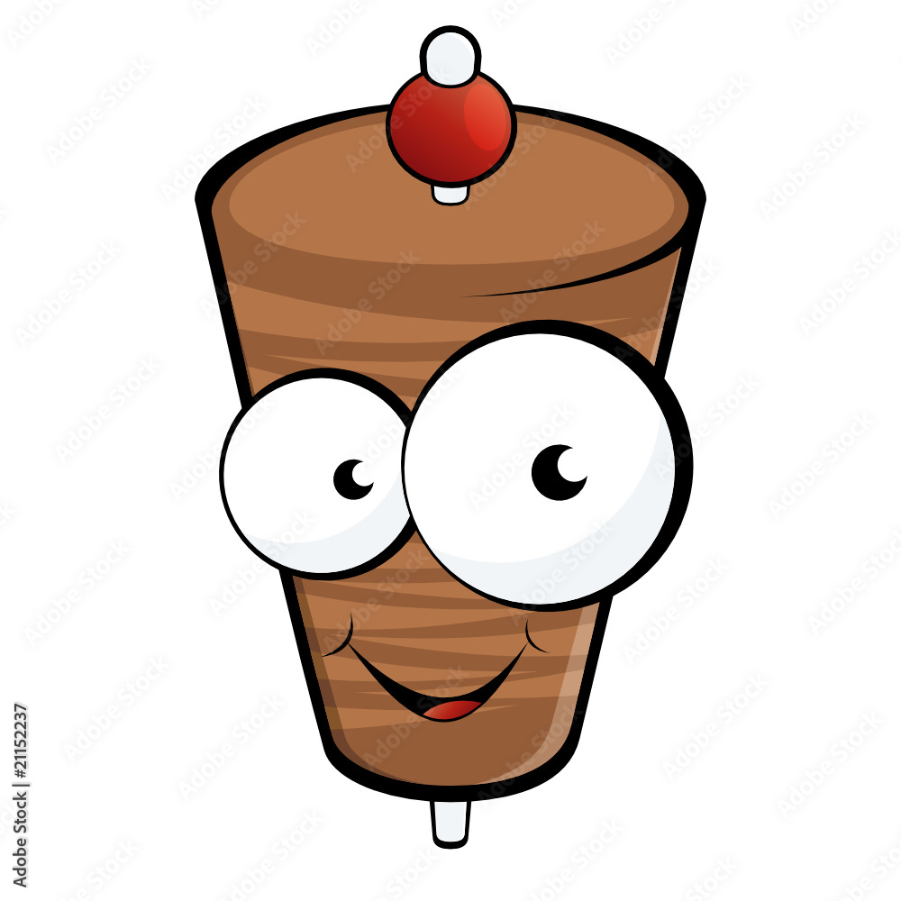 döner cartoon kebab restaurant lustig Stock-Vektorgrafik | Adobe Stock