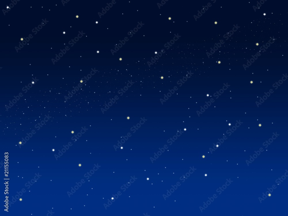 Blue sky illustration background with little stars