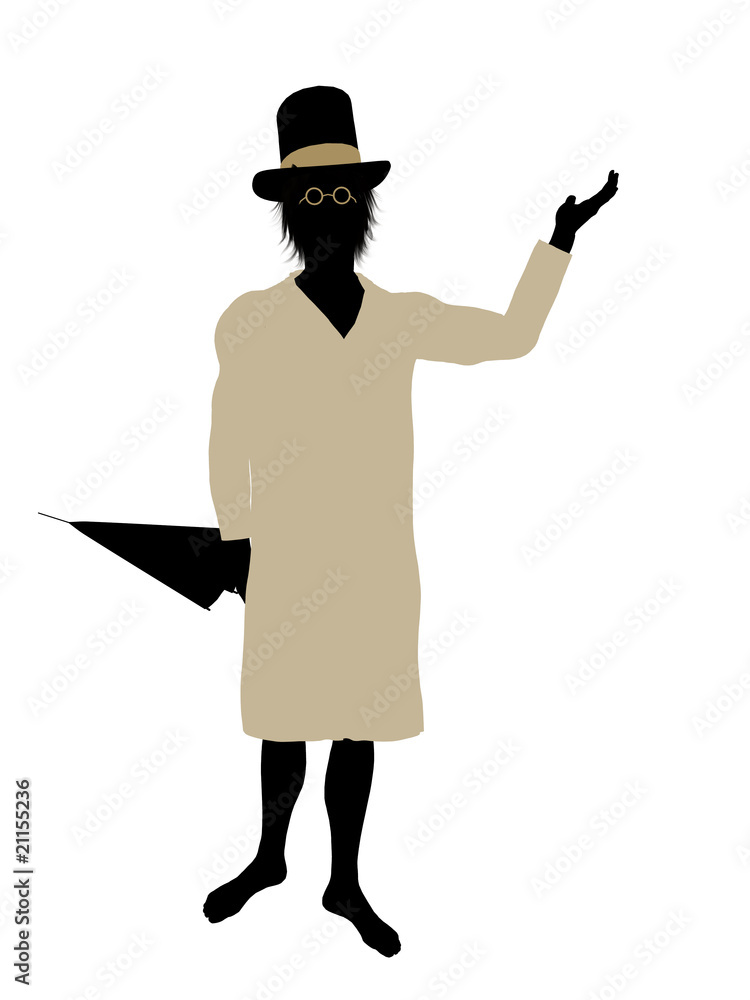 John of Peter Pan Silhouette Illustration John of Peter Pan Silhouette Illustration