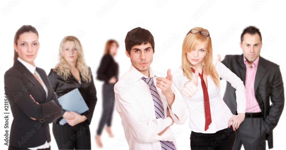 An attractive, business team