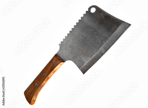 meat cleaver isolated on white background