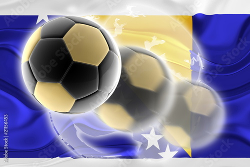 Flag of Bosnia Hertzigovina wavy soccer website