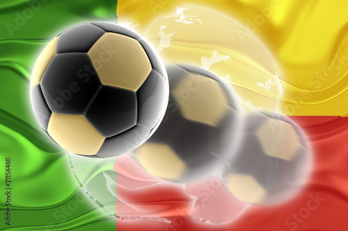 Flag of Benin wavy soccer website