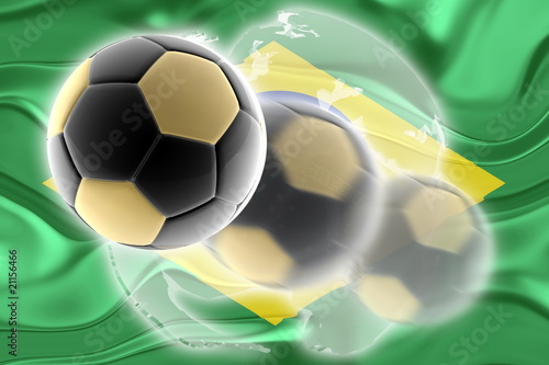 Flag of Brazil wavy soccer website