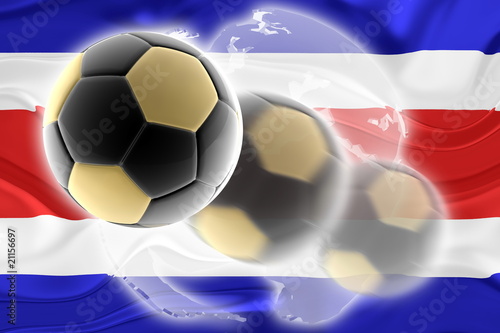 Flag of Costa Rica wavy soccer website