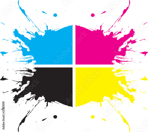 Cmyk splash vector illustration