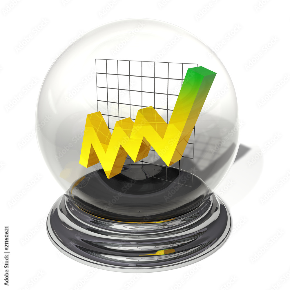 crystal ball investment forecast Stock Illustration Adobe Stock