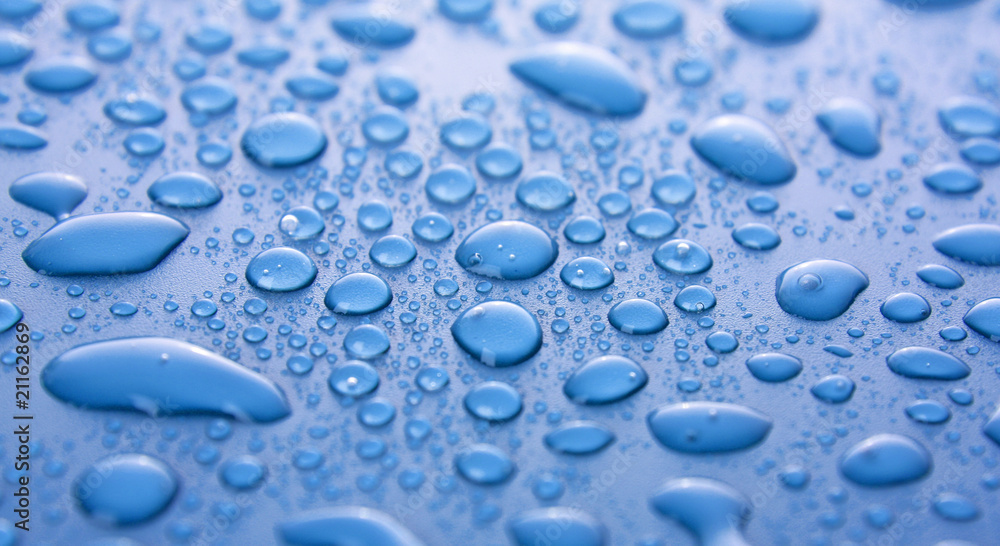 Water drops background with big and small drops Water drops background with big and small drops