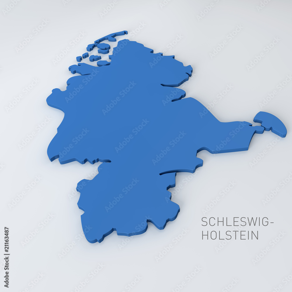 Landkarte Schleswig-Holstein (mit Freistellungspfad) Landkarte Schleswig-Holstein (mit Freistellungspfad)