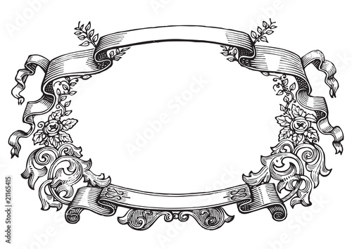 antique frame engraving (vector)