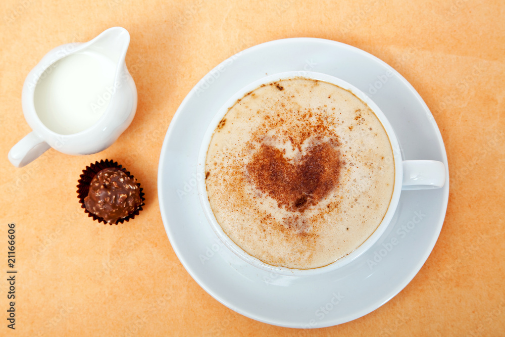 cappuccino with heart cappuccino with heart