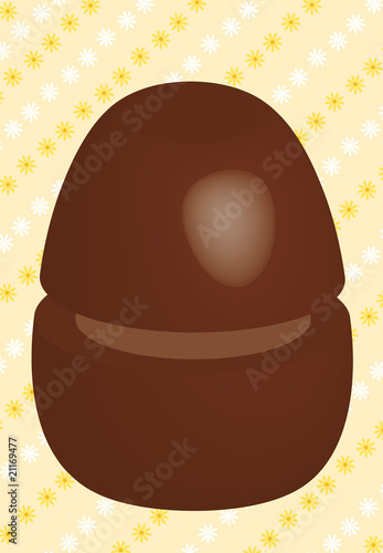 uovo di cioccolato sezionato