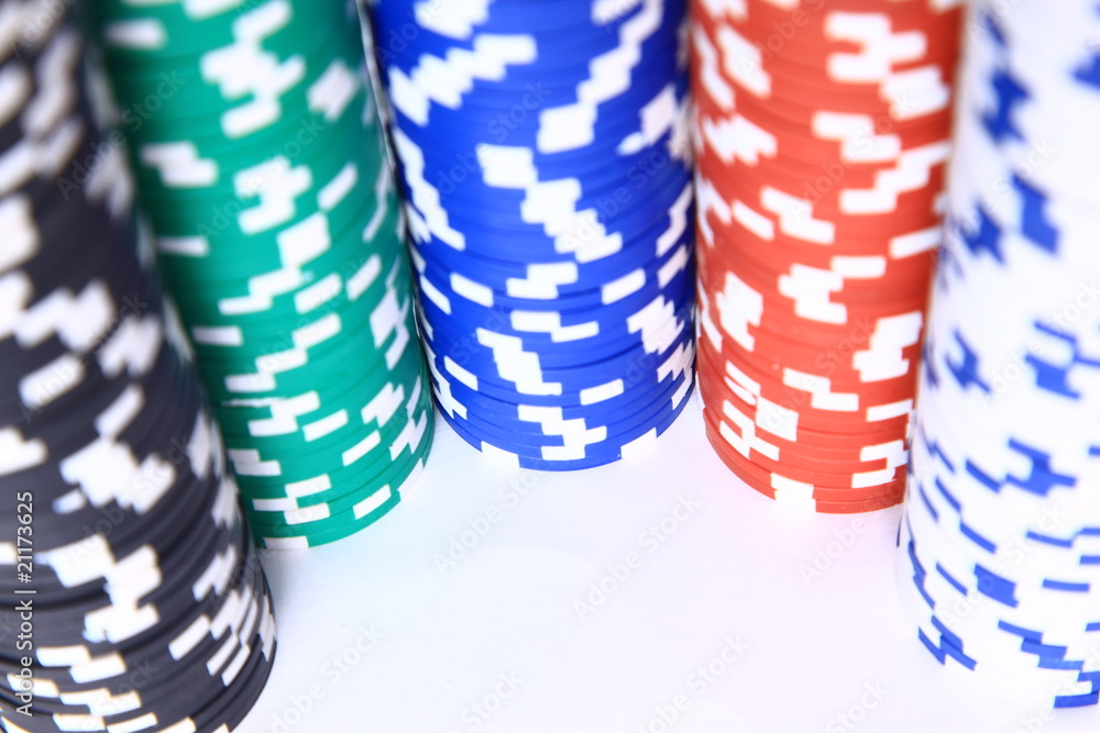 Fototapeta premium casino equipment isolated on white.