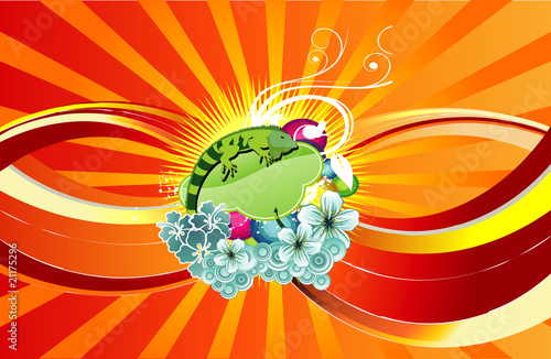 composicion de iguana en vector