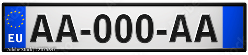 European License Plate