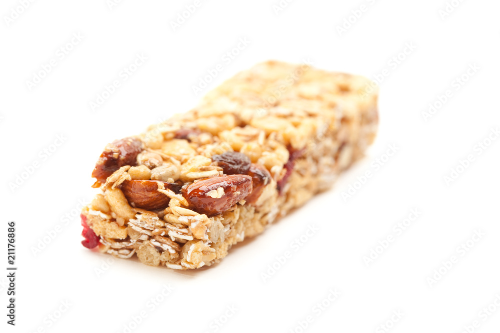 Granola Bar Isolated on White Granola Bar Isolated on White