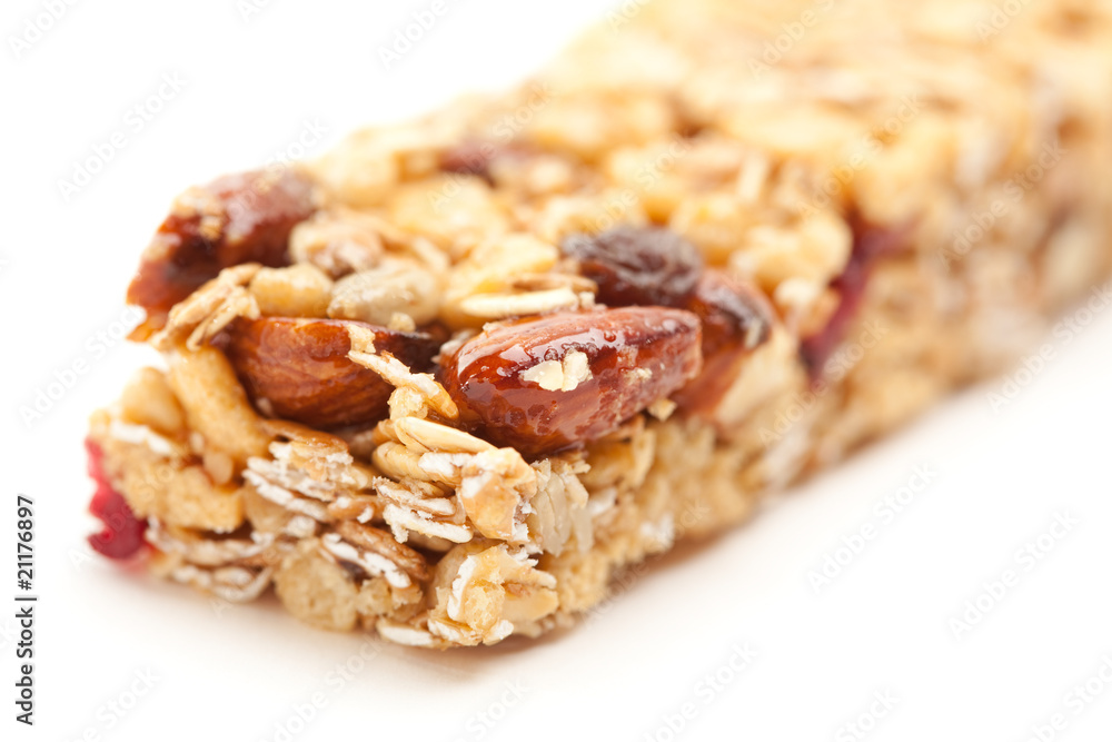 Granola Bar Isolated on White Granola Bar Isolated on White
