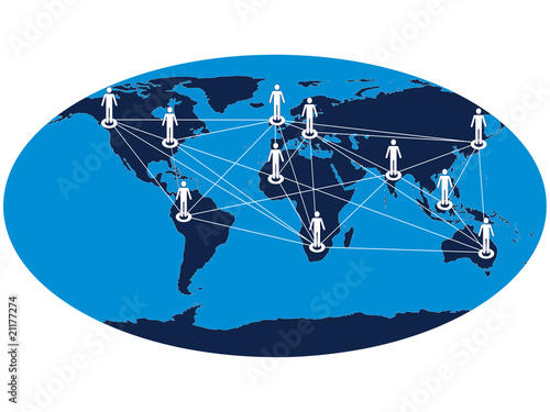 Global communication network vector