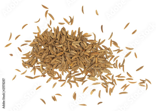 Cumin isolated on white