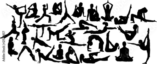 yoga 2 collection of vector silhouettes