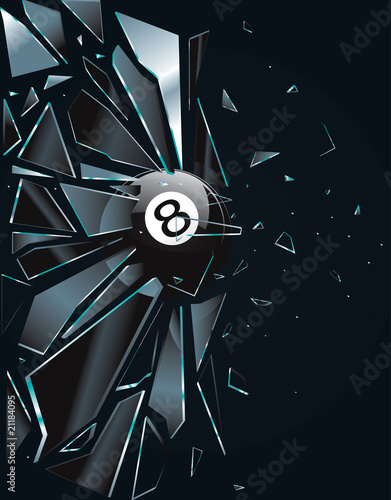 Broken Glass 8 Ball