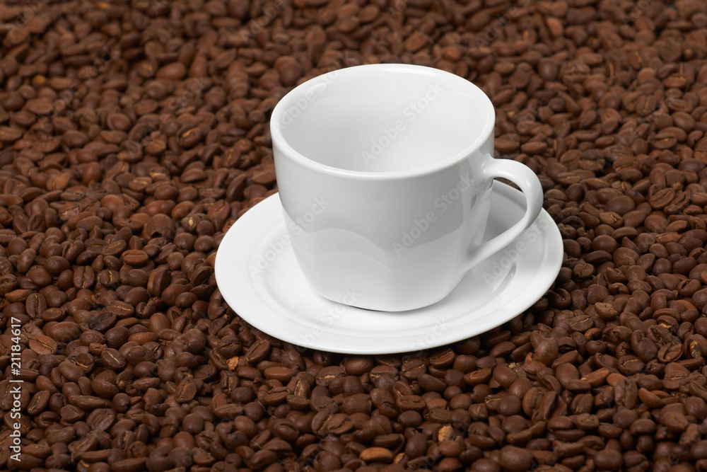 Cup , costing on coffee grain