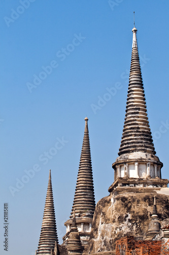 temple area Wat Phra Si Sanphet, Royal Palace in Ajutthaya photo