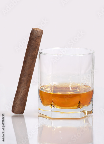 cigar and whiskey