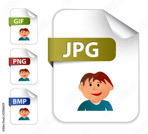 set of icons for image file extensions