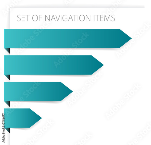 Paper arrows - modern navigation items
