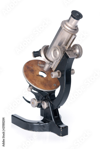An old-fashioned microscope