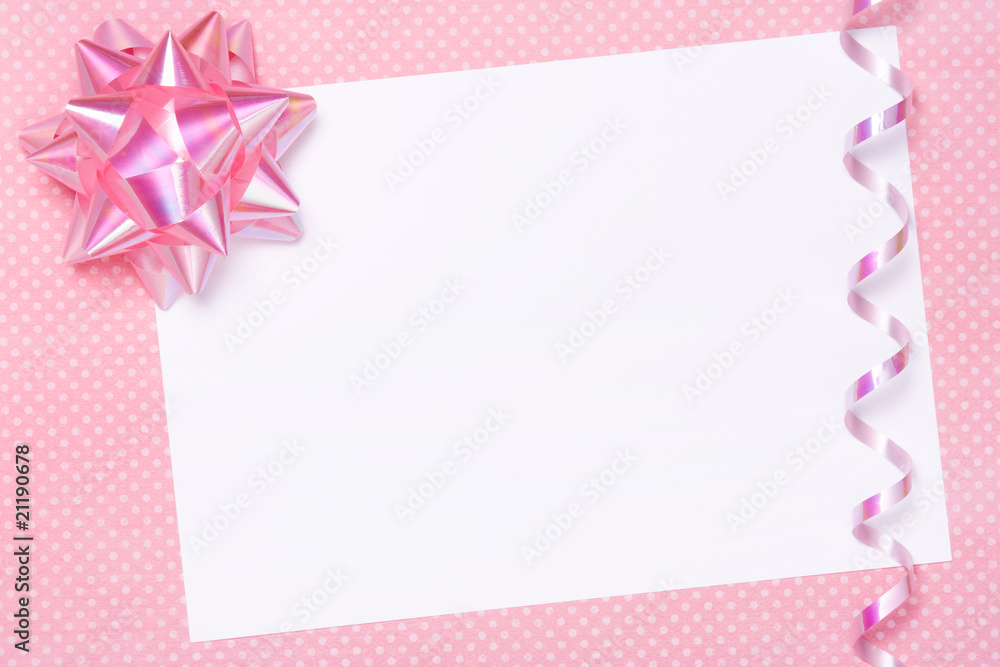 Blank party invite or gift tag