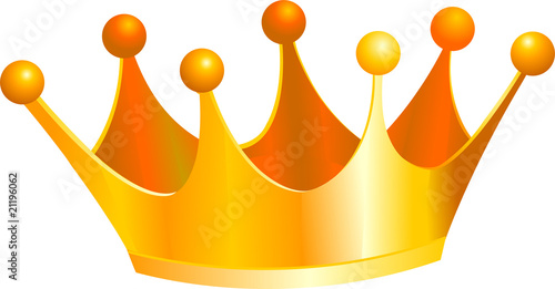 An illustration of a gold kings crown