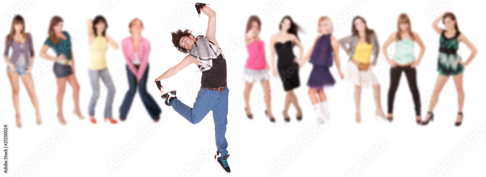 group of casual happy people group of casual happy people