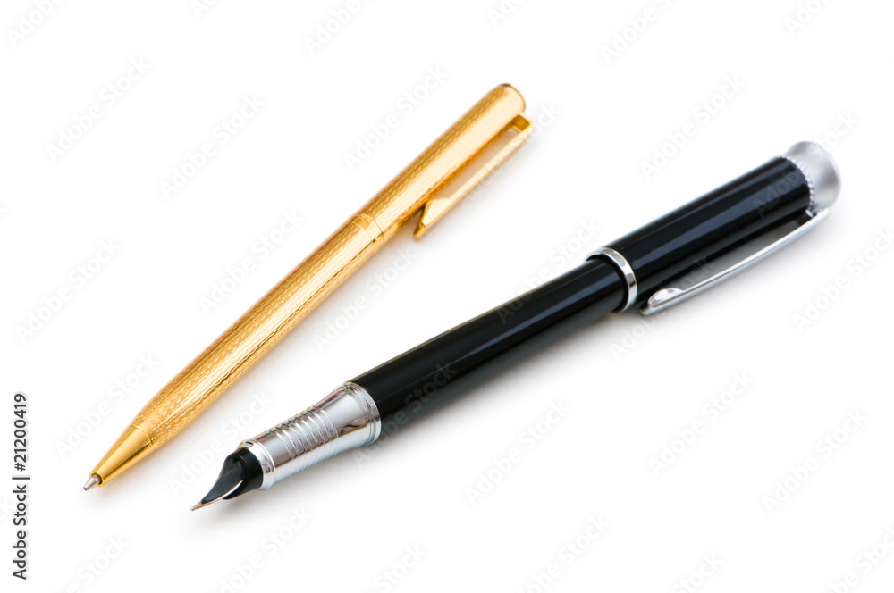 Writing pen isolated on the white background Writing pen isolated on the white background